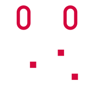 Weißes Kalender-Icon mit roten Elementen